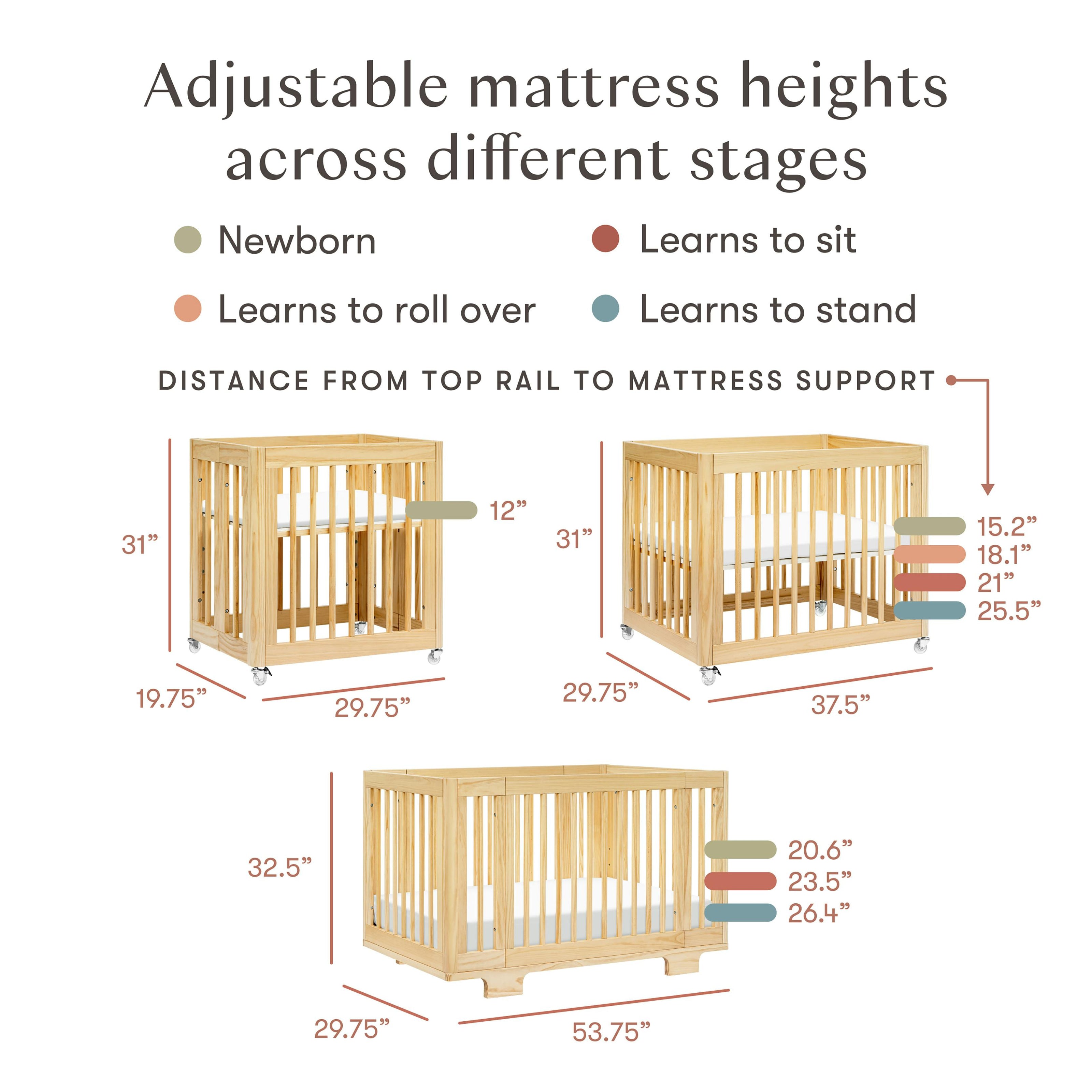 Yuzu 8-in-1 Convertible Crib with All-Stages® Conversion Kits