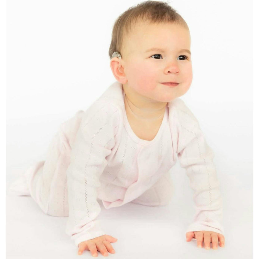 Love Lines Pink Organic Cotton Pointelle Magnetic Footie
