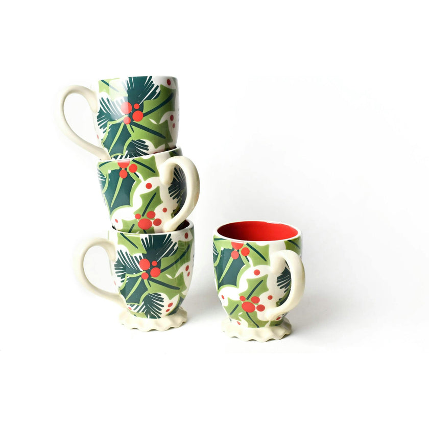 Holly Ruffle Mug