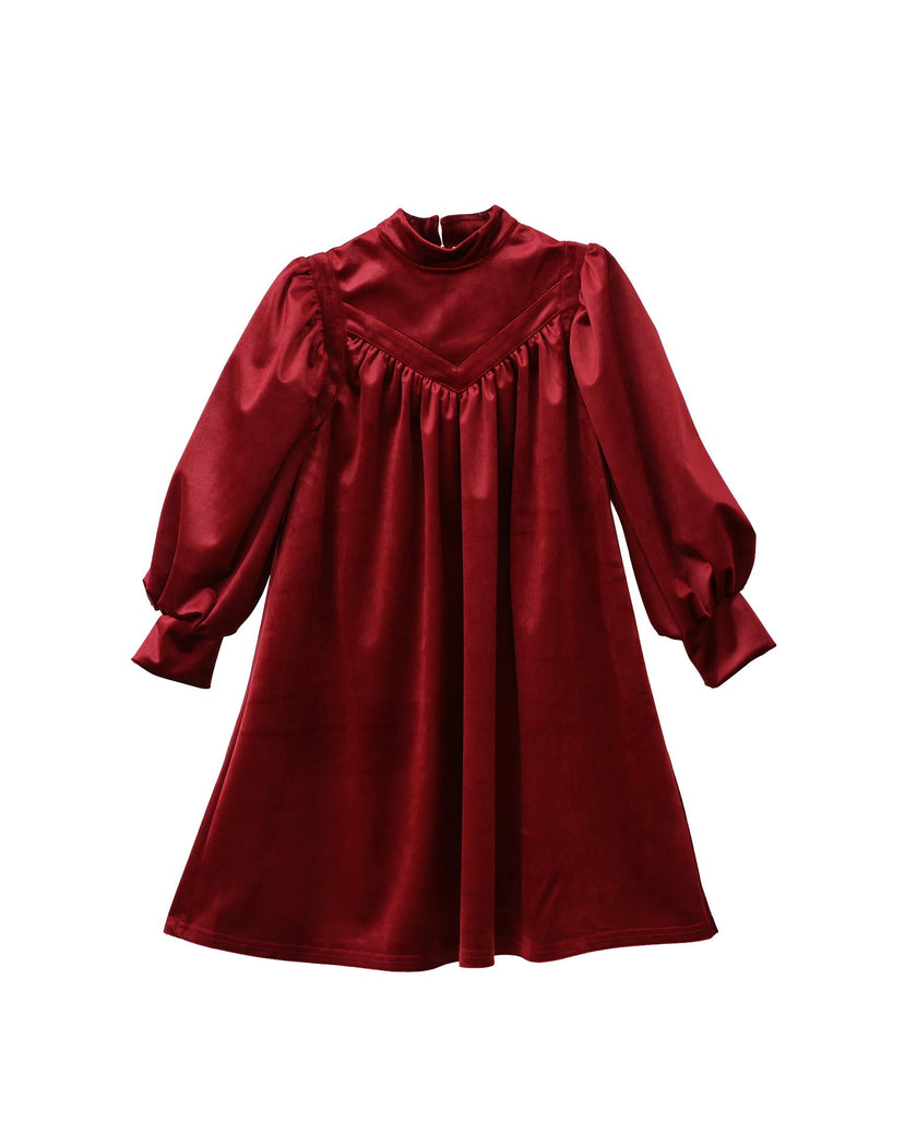 Rachel dress (ruby-red velvet)