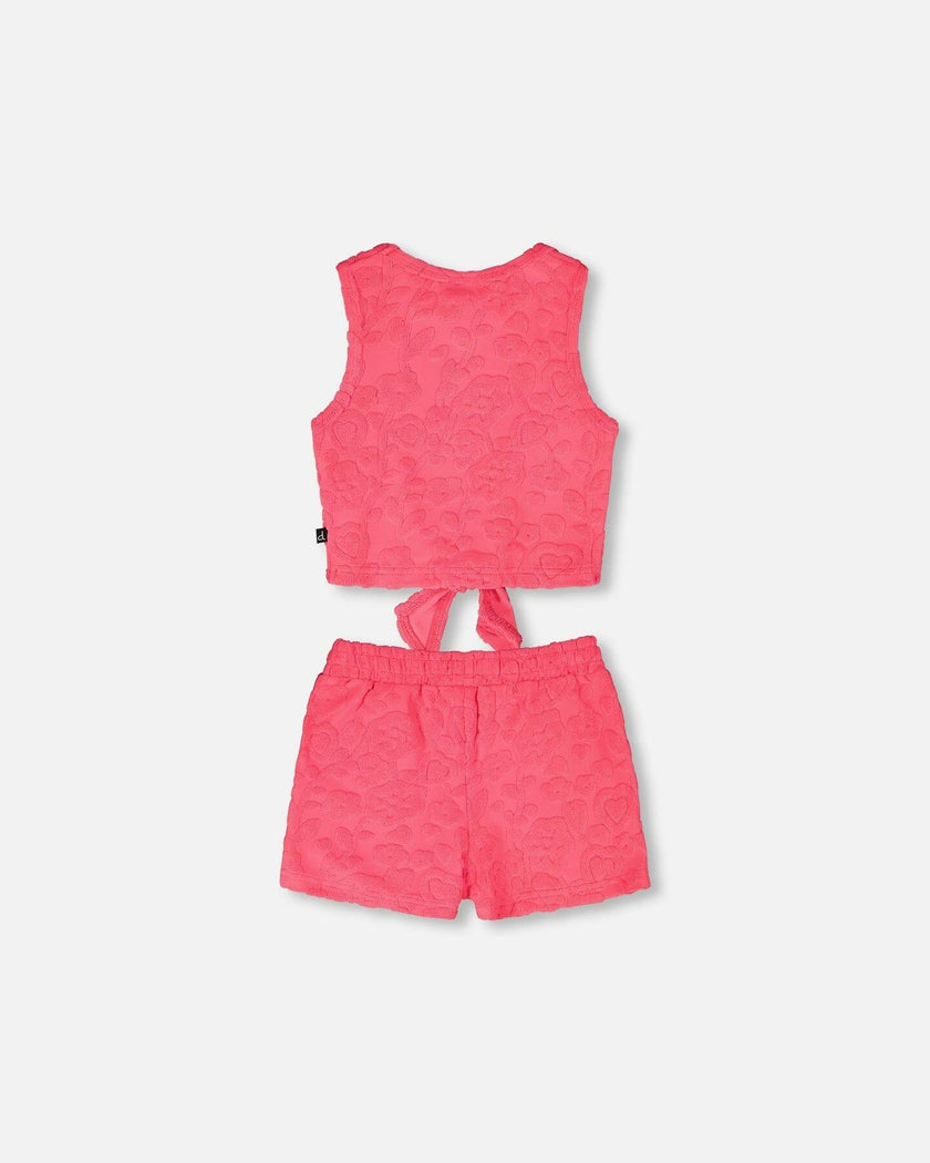 Terry Tank Top With Shorts Set