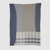 Cotton Sustainable Knit Plaid Solid Throw Blanket - Patchwork Herringbone