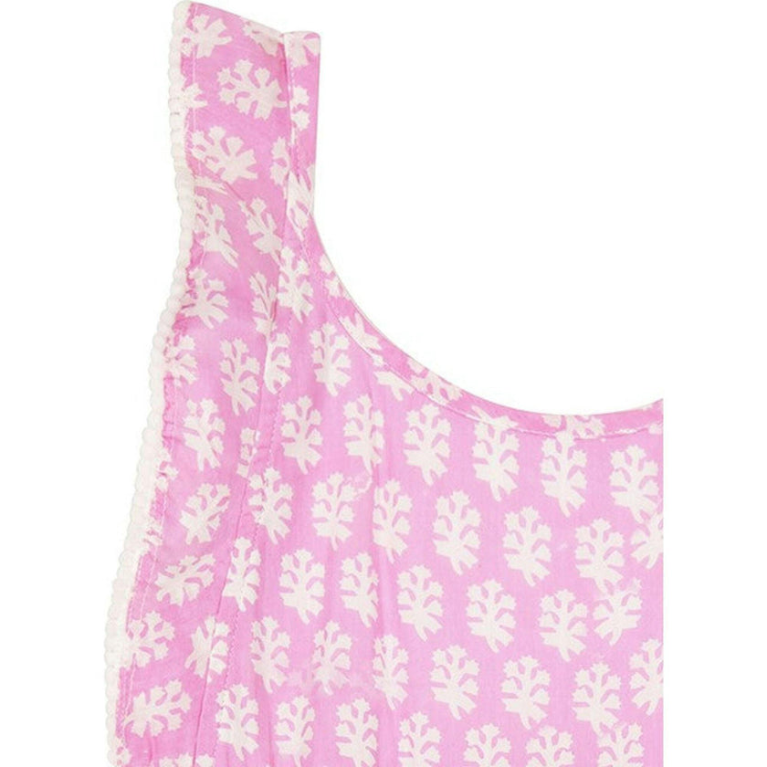 Daphne Booti Print Flutter Sleeve Dress, Pink