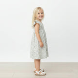 Organic Short Sleeve Flutter Dress - Tulle Floral