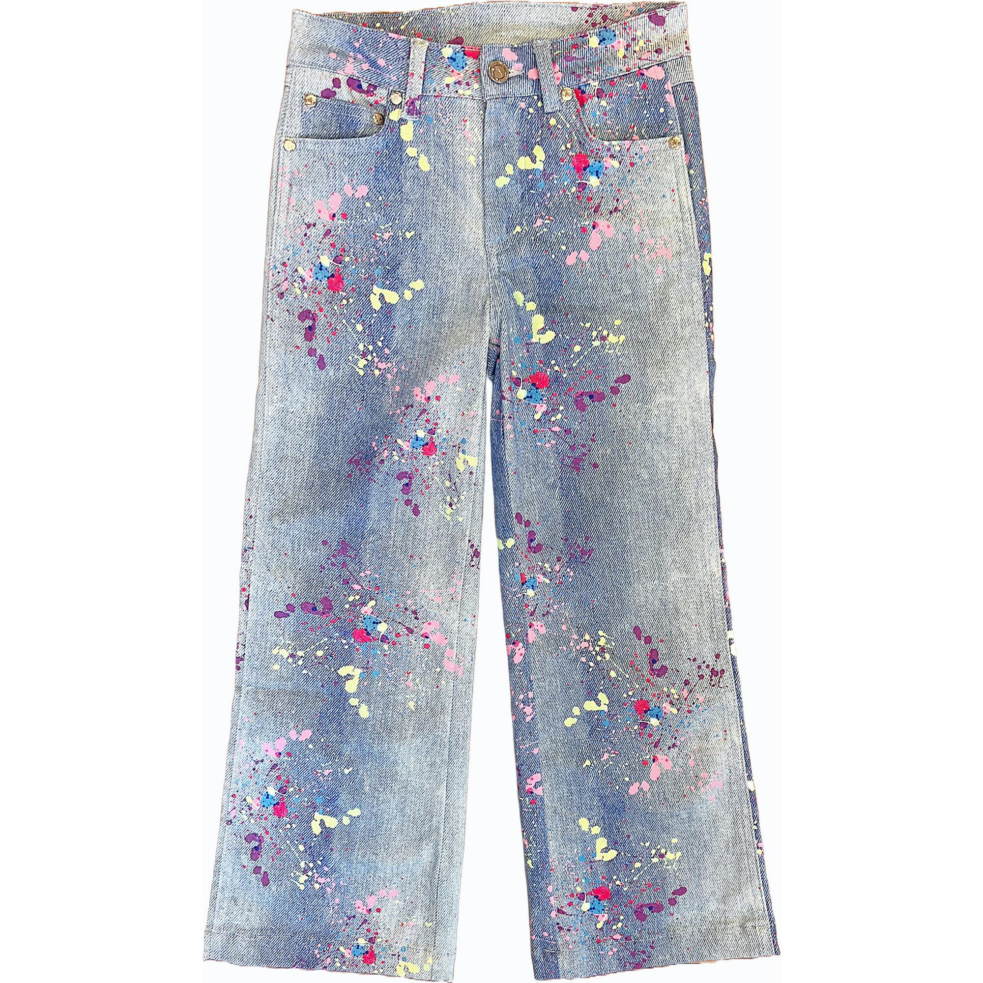 Girls Hi-Shine Mid Rise Slim Band Twill Pant