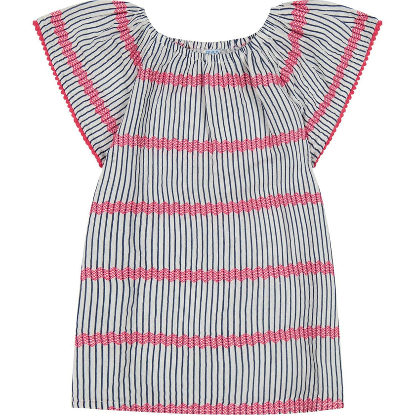 Mini Capucine Girls Marine Stripe, Blue