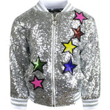 Girls Unicorn Sequin Bomber
