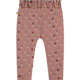 Floral Print Cuffed Waist Leggings