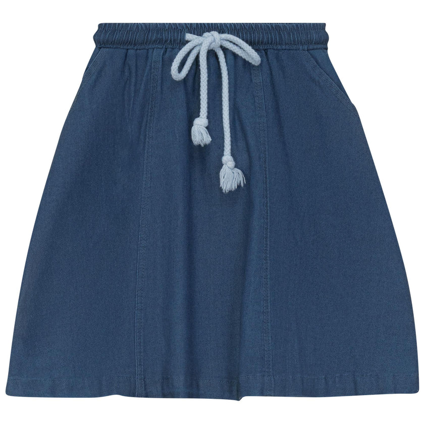 Denim Panel Skirt