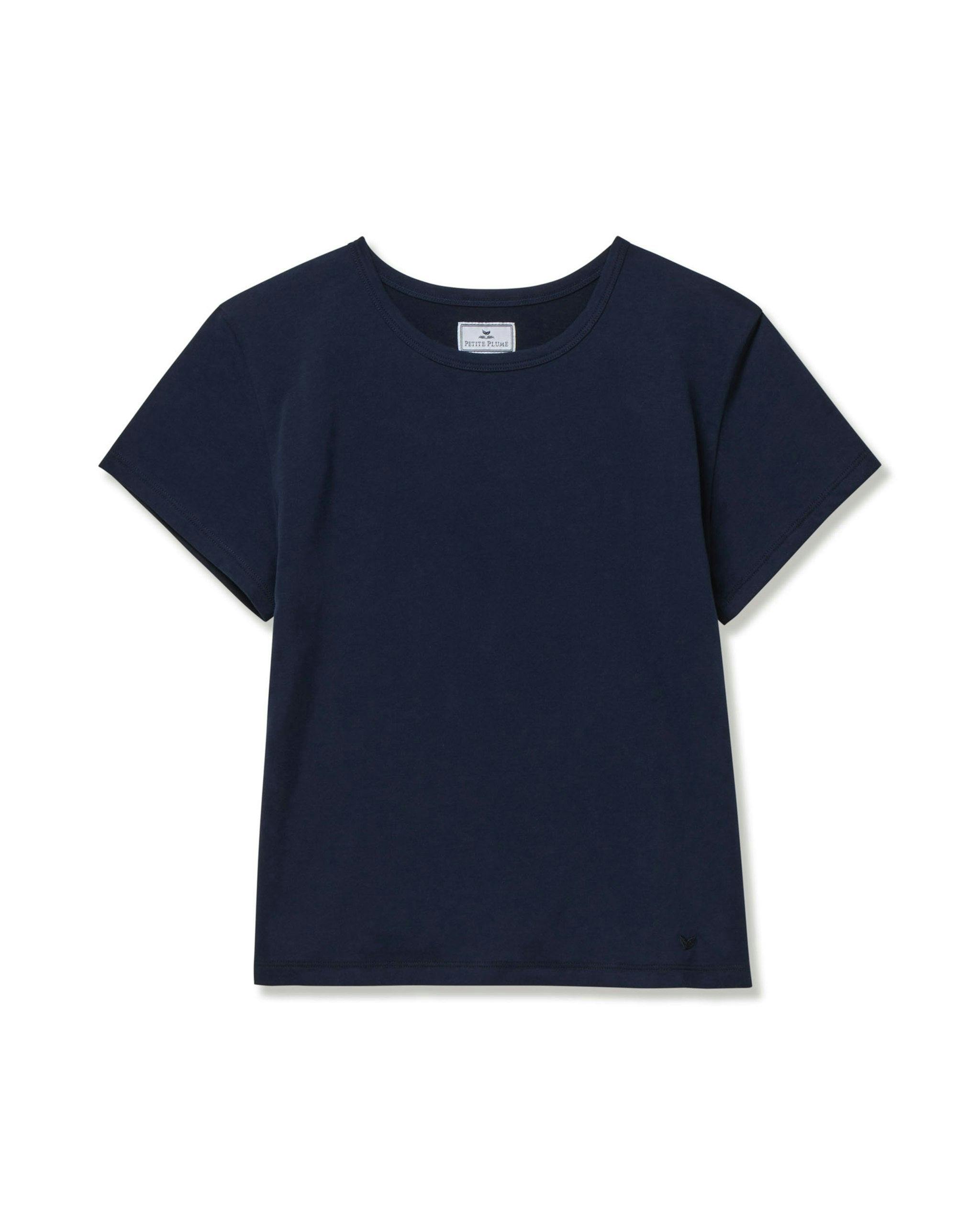 Women's Pima Essential Crew Neck Tee in Navy