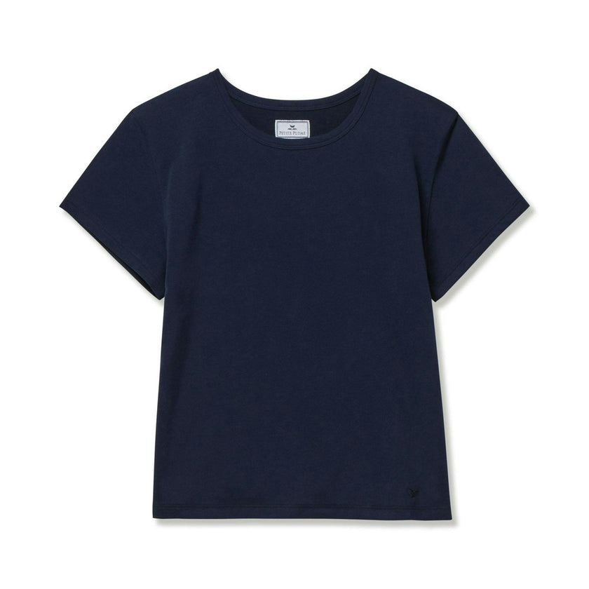 Women's Pima Essential Crew Neck Tee in Navy
