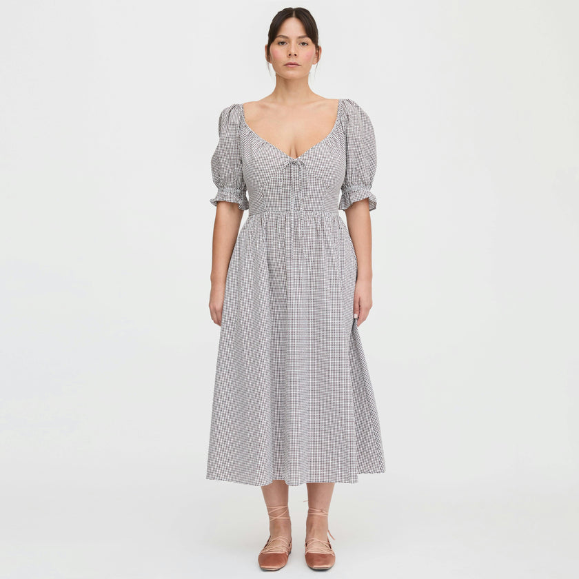 The Ophelia Dress - Chocolate Gingham