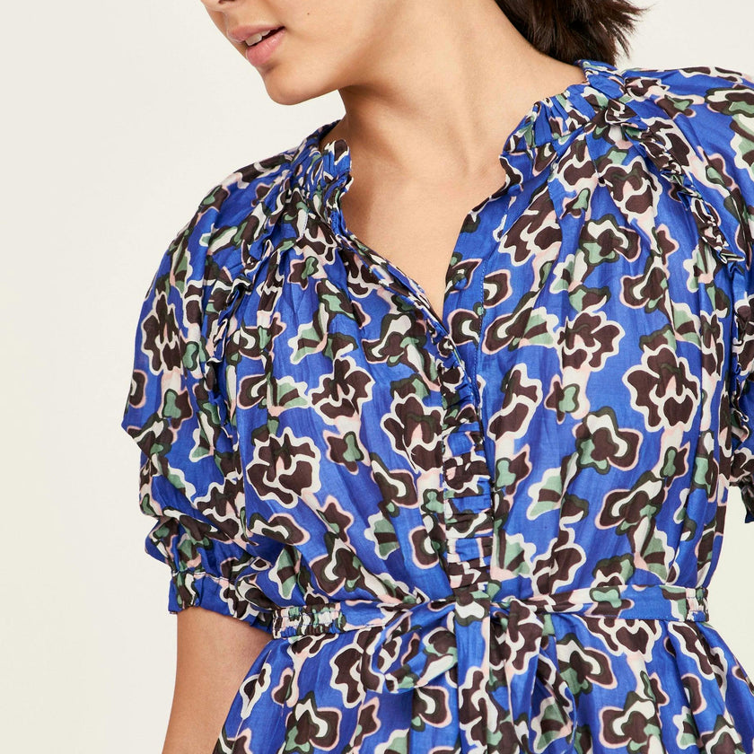 Somerset Dress in Lapis Wildflower