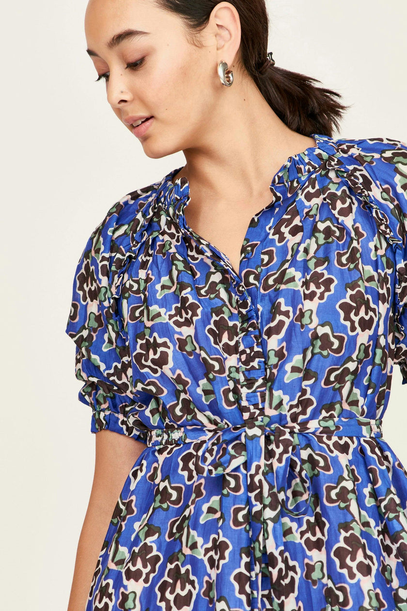 Somerset Dress in Lapis Wildflower