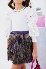 Gem Queen Puff Sleeve Blouse