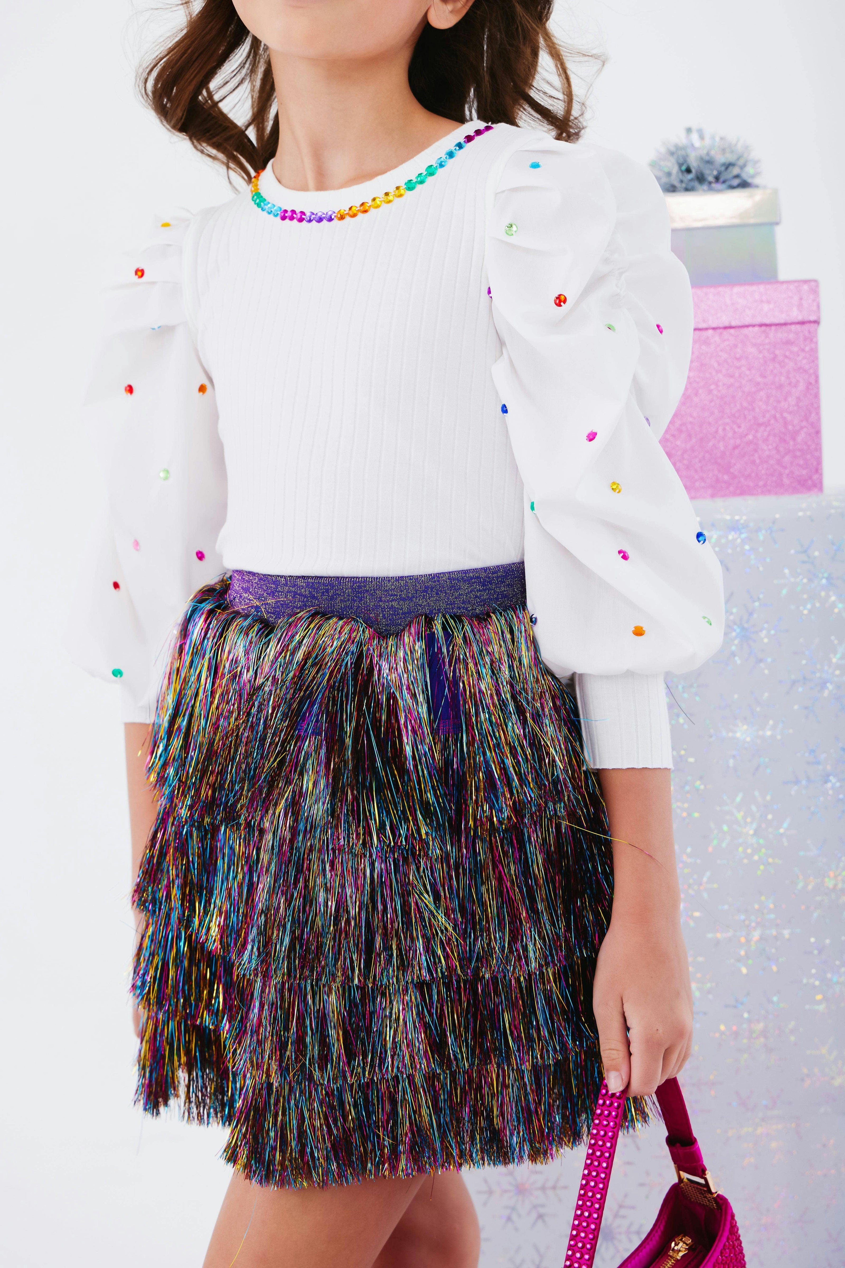 Gem Queen Puff Sleeve Blouse