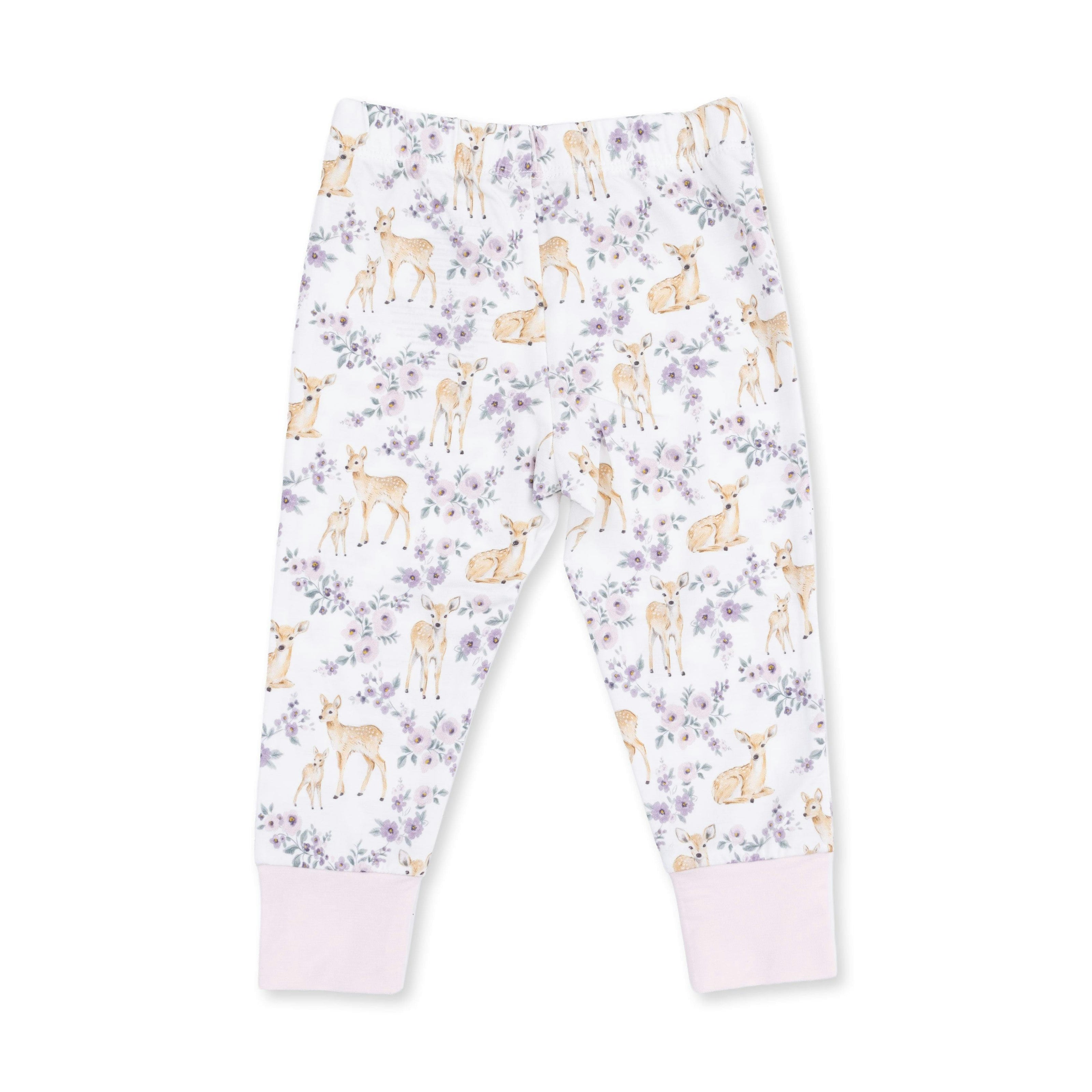 Floral Deer - Long Sleeve Loungewear Set