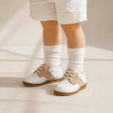 Toddler Golfers | White & Ivory Leather