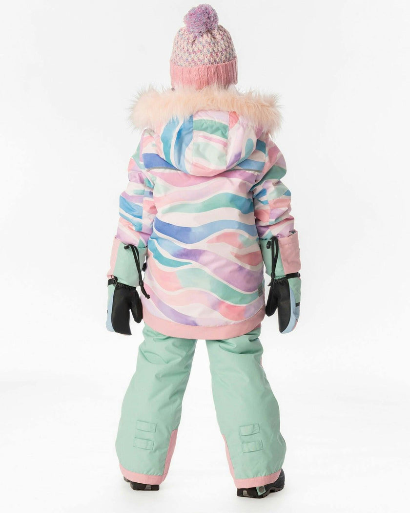 Two Piece Play Snowsuit Multicolored Line Print