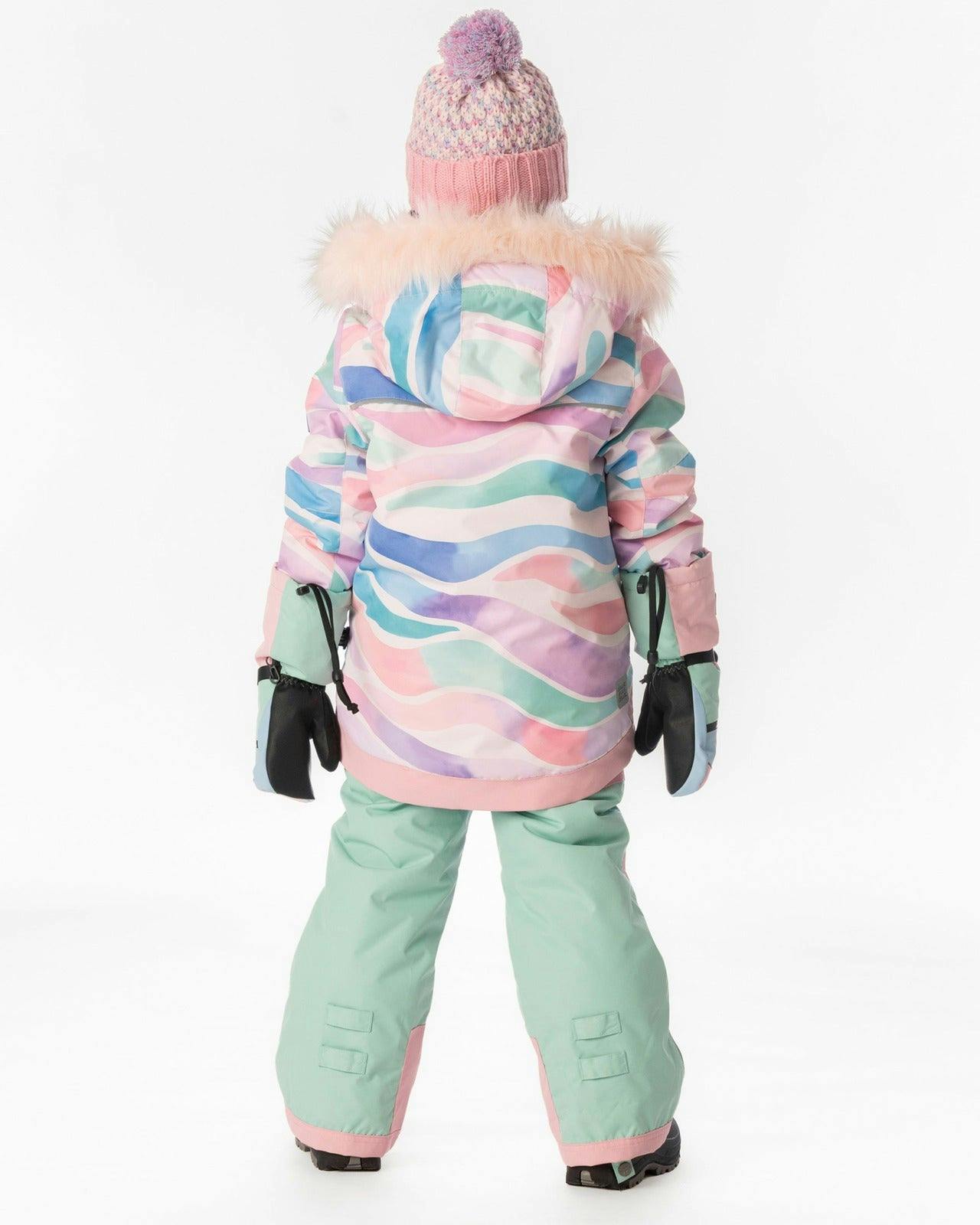 Two Piece Play Snowsuit Multicolored Line Print