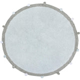 Bubbly Round Rug With Pom Poms