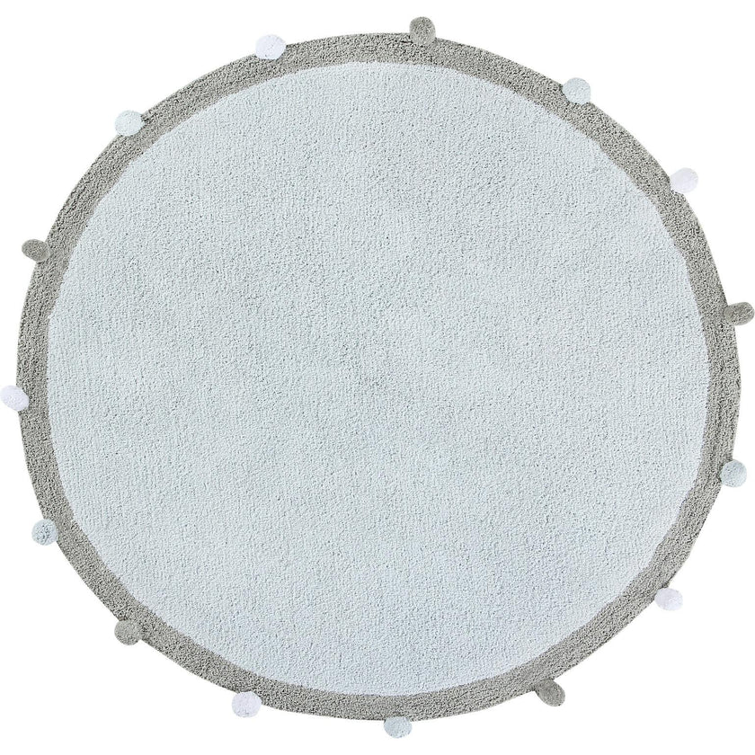 Bubbly Round Rug With Pom Poms