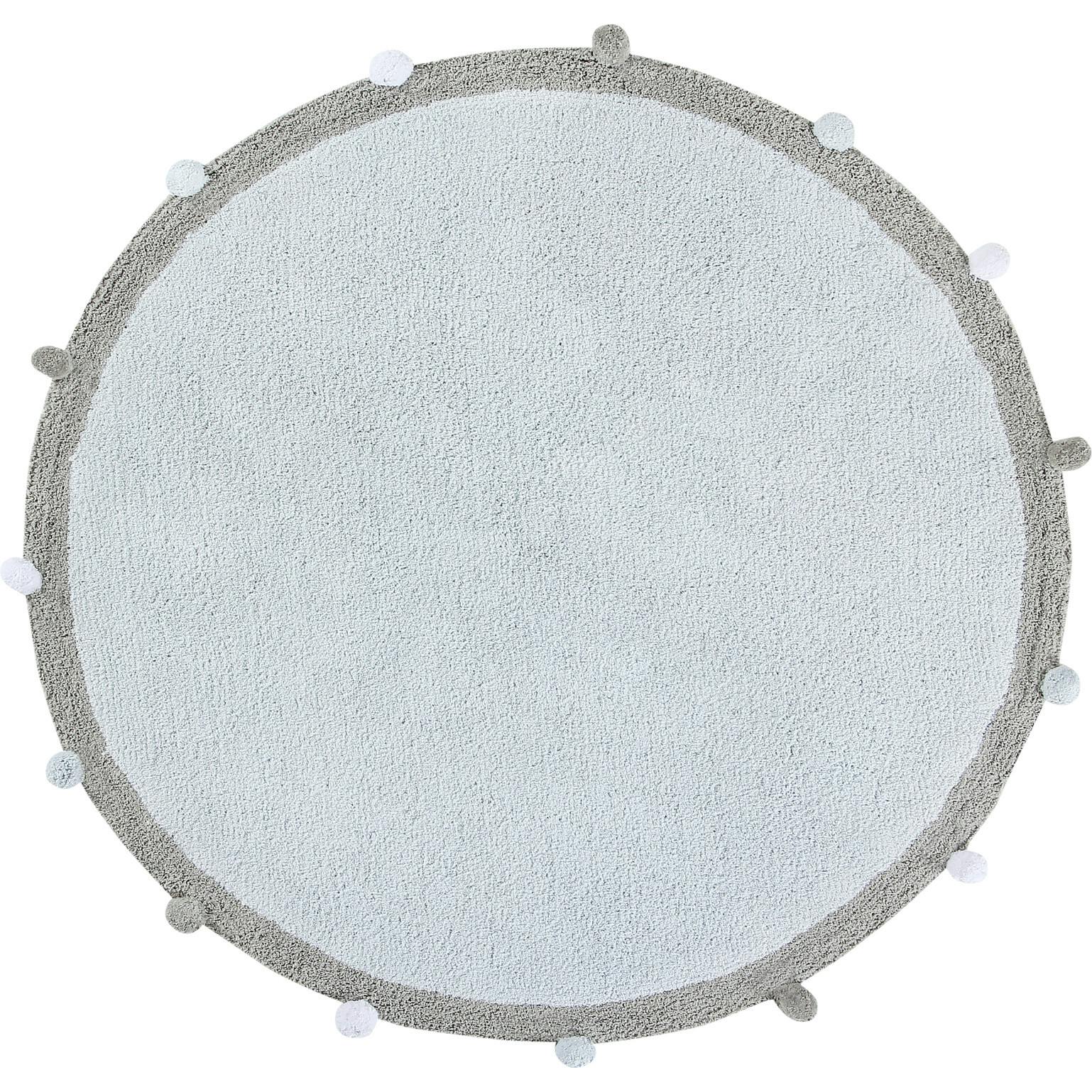 Bubbly Round Rug With Pom Poms