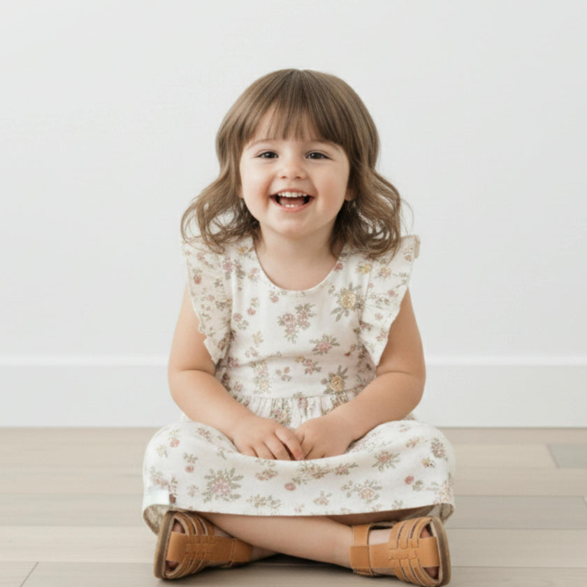 Organic Flutter Dress - Meadow