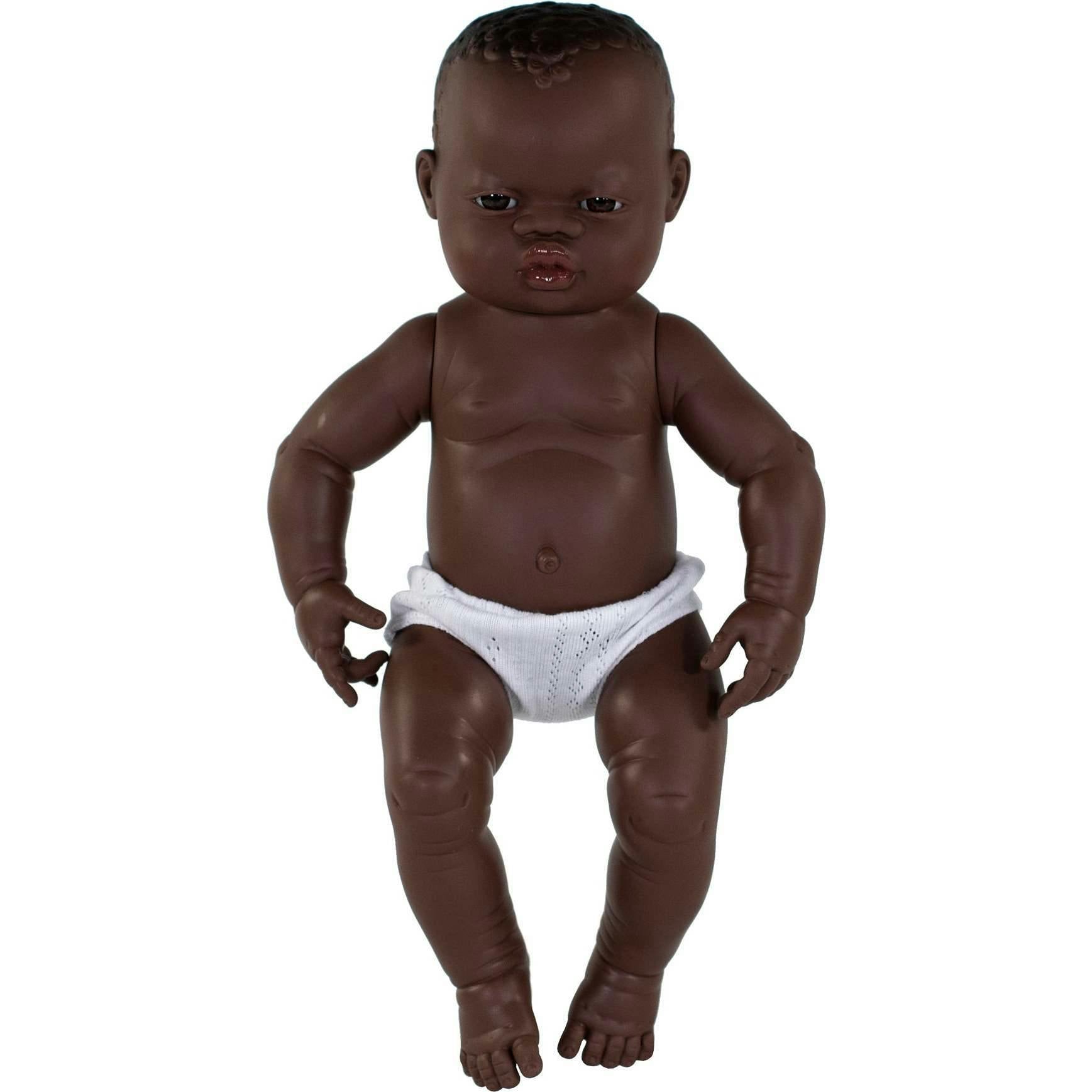 Newborn Baby Girl Doll - African - 15 3/4
