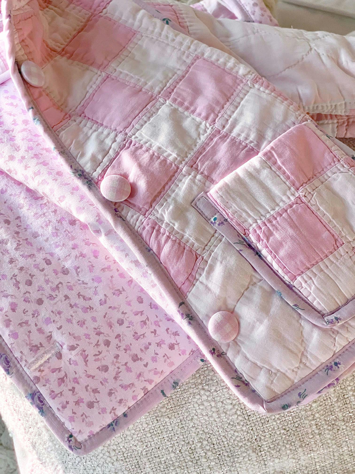 2T Vintage Quilt Jacket - Pink Ditsy Florals
