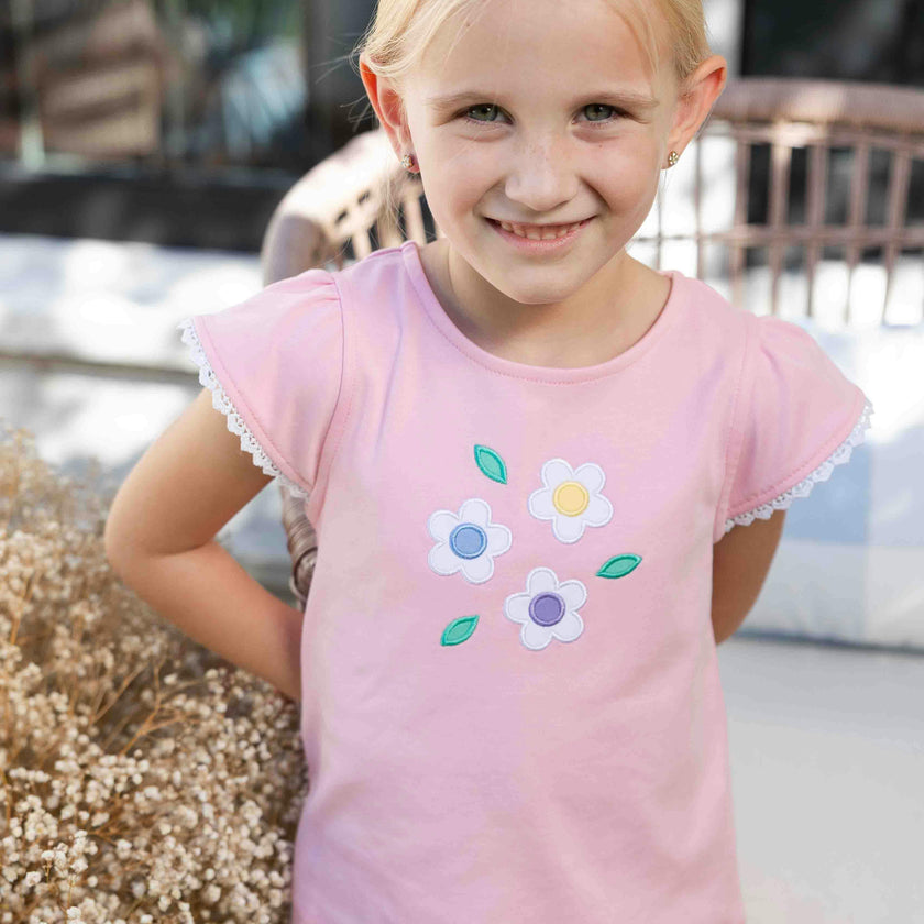 Knit Top With Flowers
