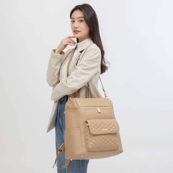 Monaco Diaper Bag | Latte Brown