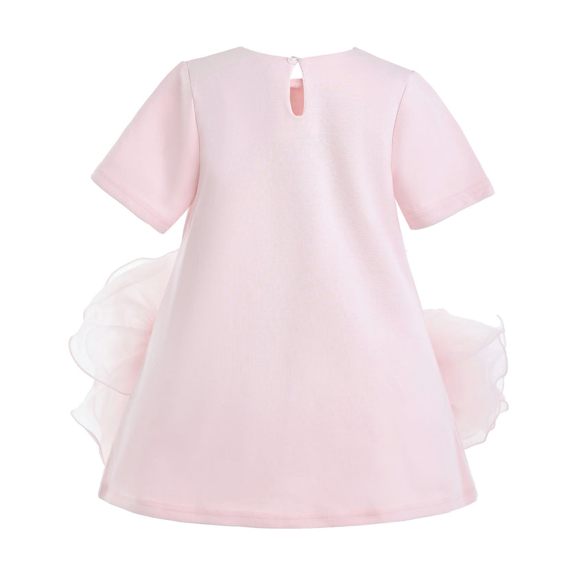 Pink Verina Ruffled Hem A-Line Dress