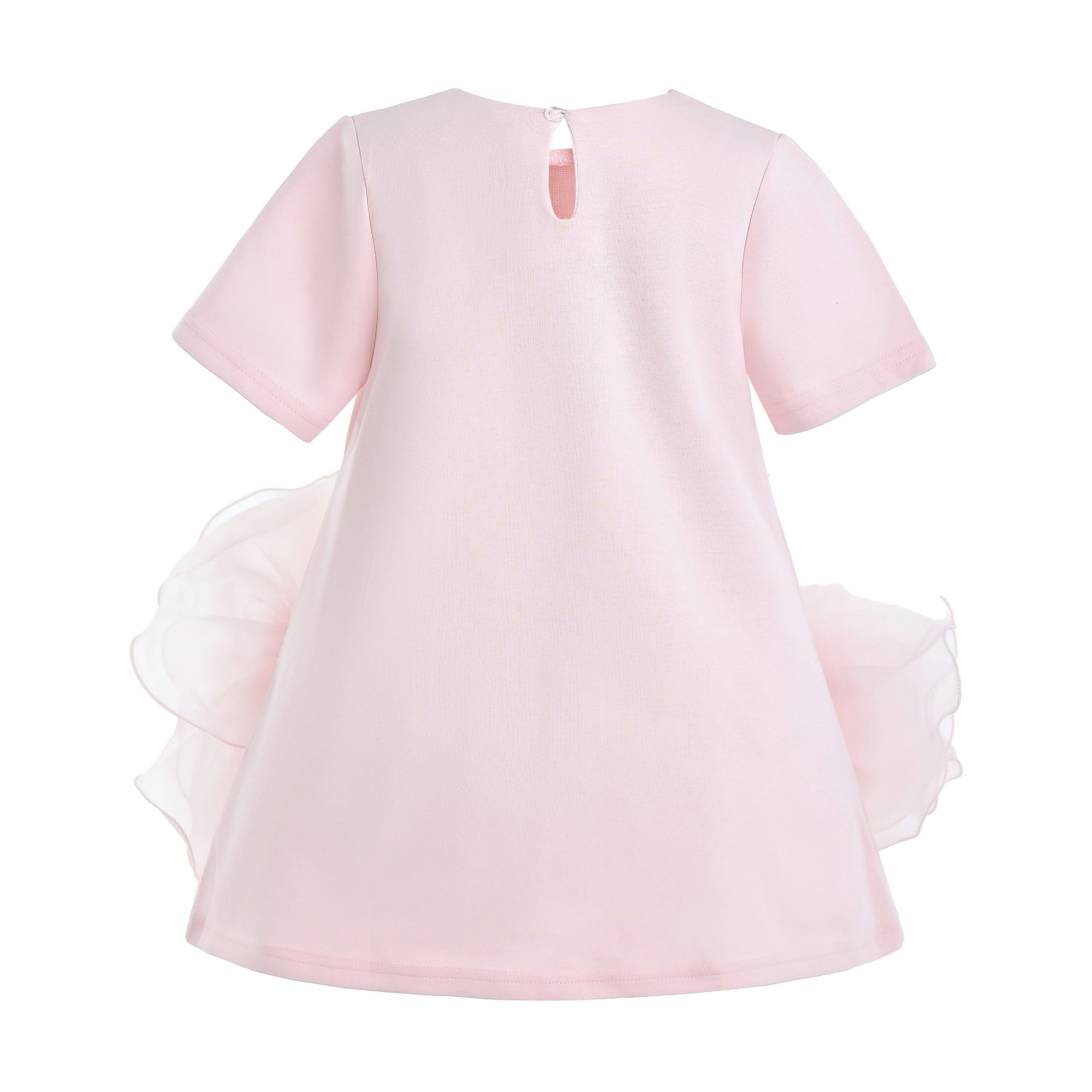 Pink Verina Ruffled Hem A-Line Dress