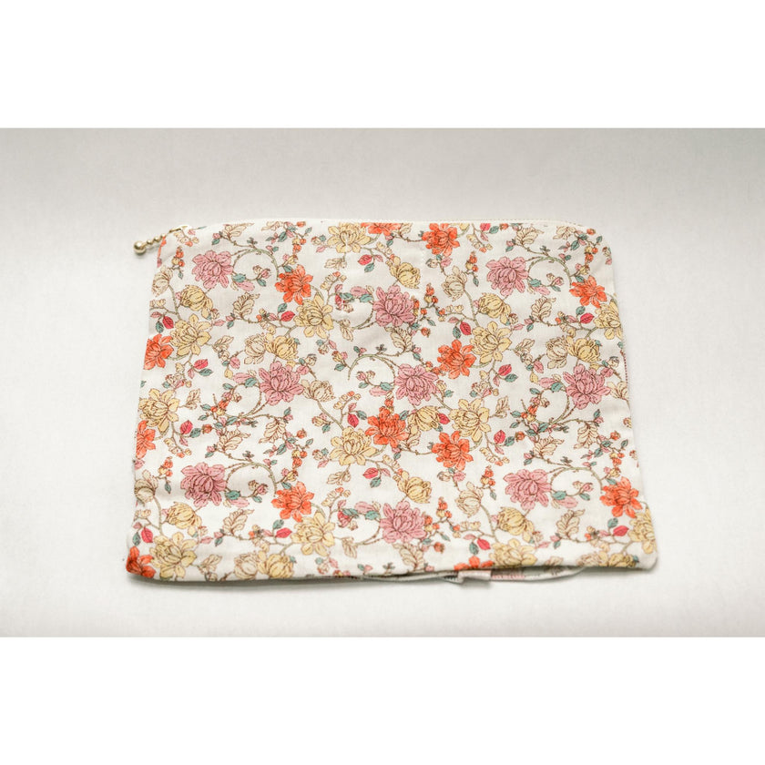 Midsummer Vine Timeless Floral Ruffle Zipper Pouch