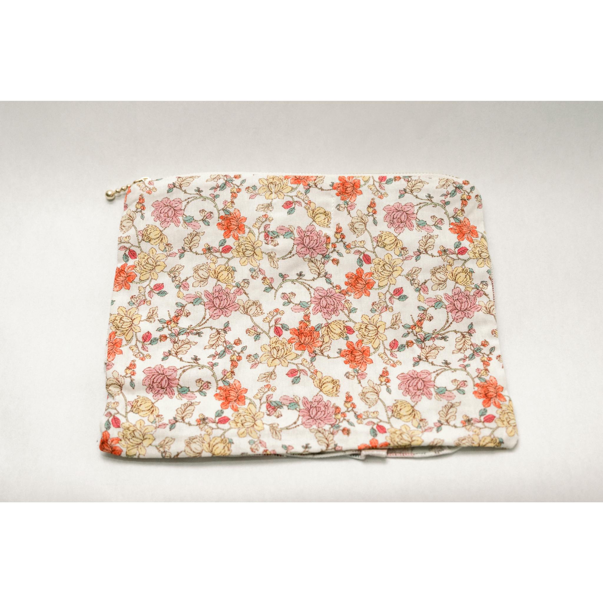 Midsummer Vine Timeless Floral Ruffle Zipper Pouch