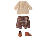 Pants and knitted sweater, Size 4 - Off white