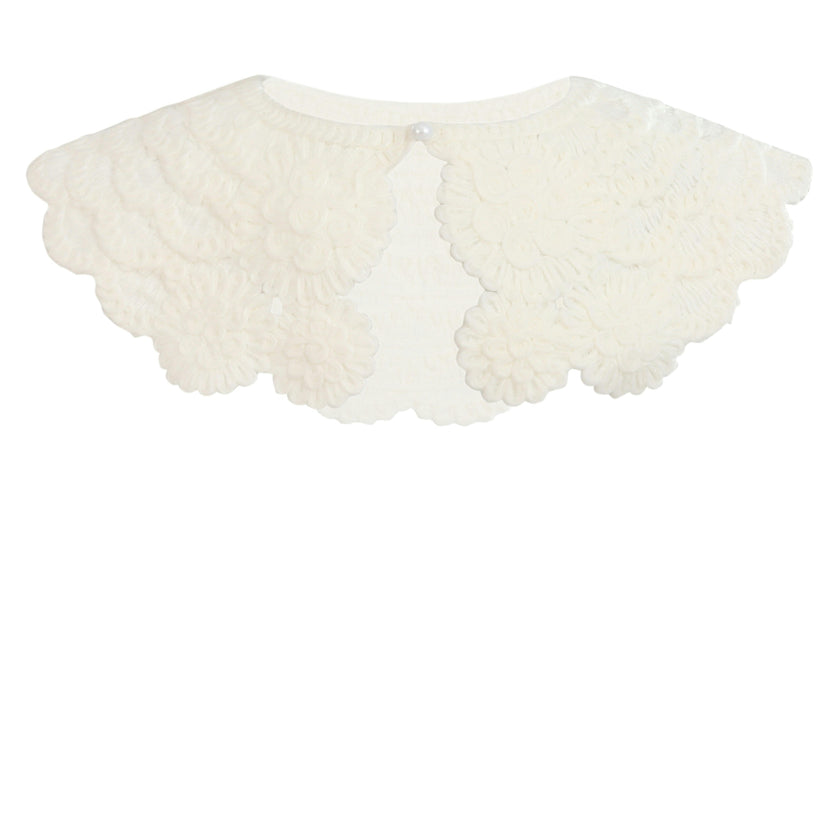 White Floral Lace Stole