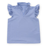 Ellie Girls' Sleeveless Performance Top by LH Sport Blue Stripes (Past Season)