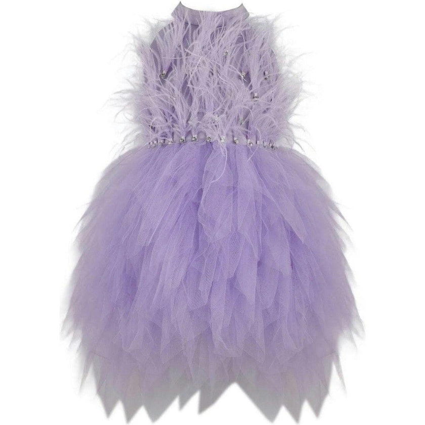 Lavender Haze Feather Dress