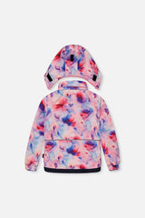 Two Piece Play Snowsuit Mauve Watercolor Floral Print With Navy Pants