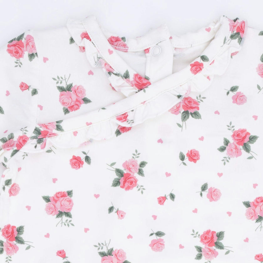 Pink Rosettes - Kimono Gown