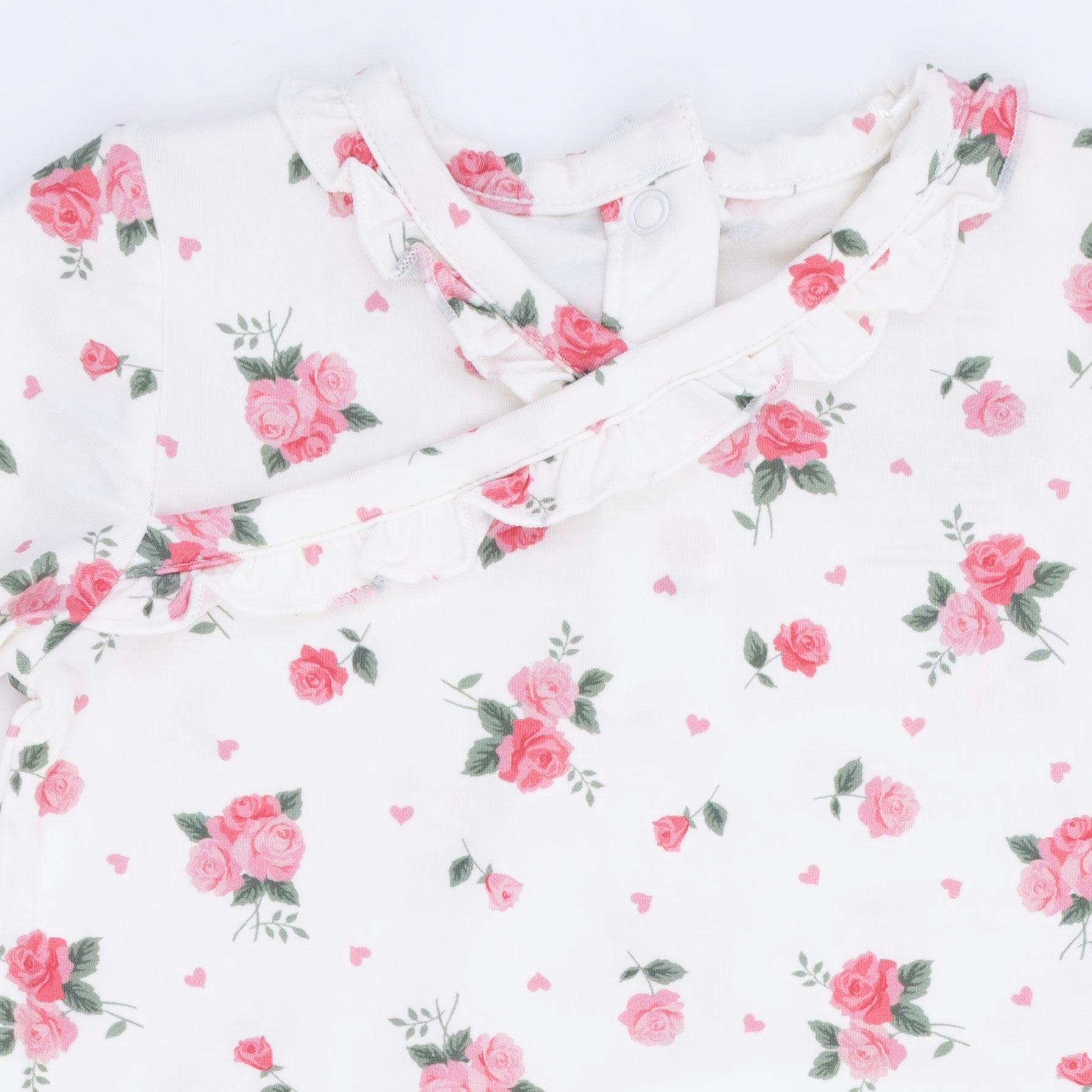 Pink Rosettes - Kimono Gown & Knot Headband