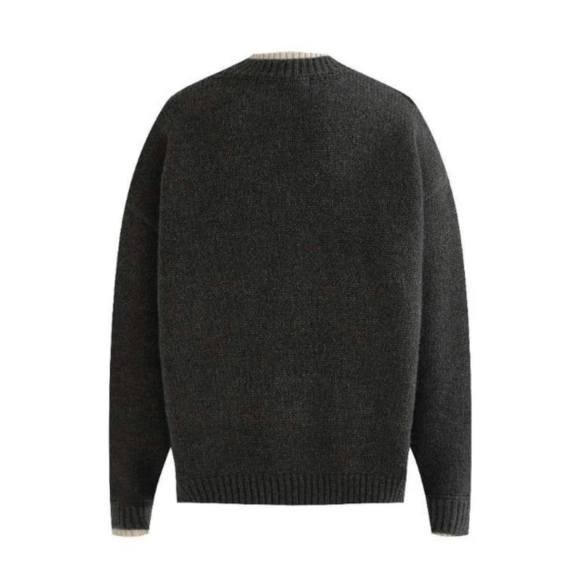 Dark Gray Classic Knit Sweater
