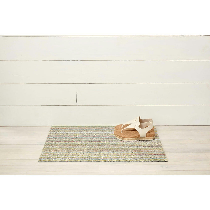 Skinny Stripe Shag Floor Mat, Multi