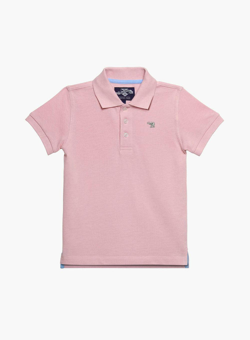 Harry Piqué Polo in Pink
