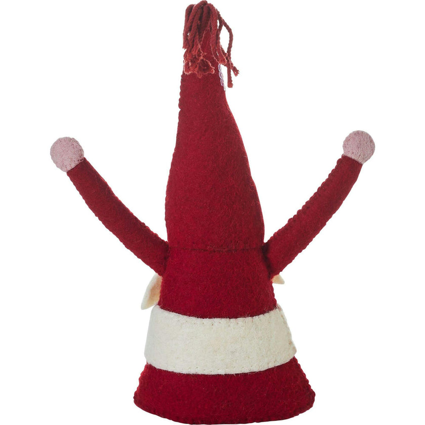 Handmade Christmas Gnome Tree Topper in Hand Felted Wool