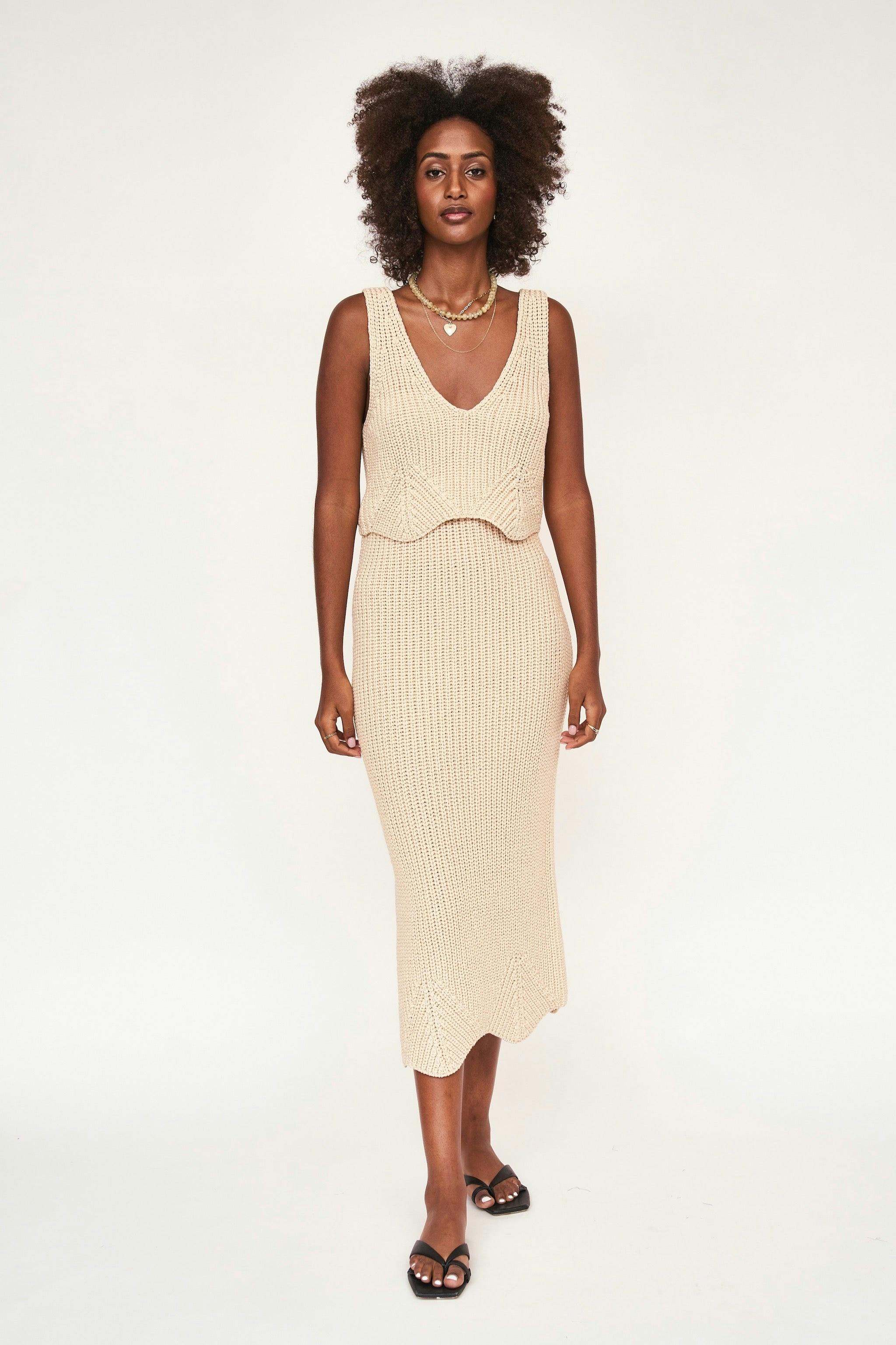Arles Knit Tank in Shell