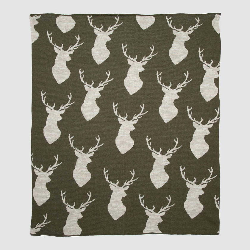 Cotton Sustainable Knit Throw Blanket | Oh Deer