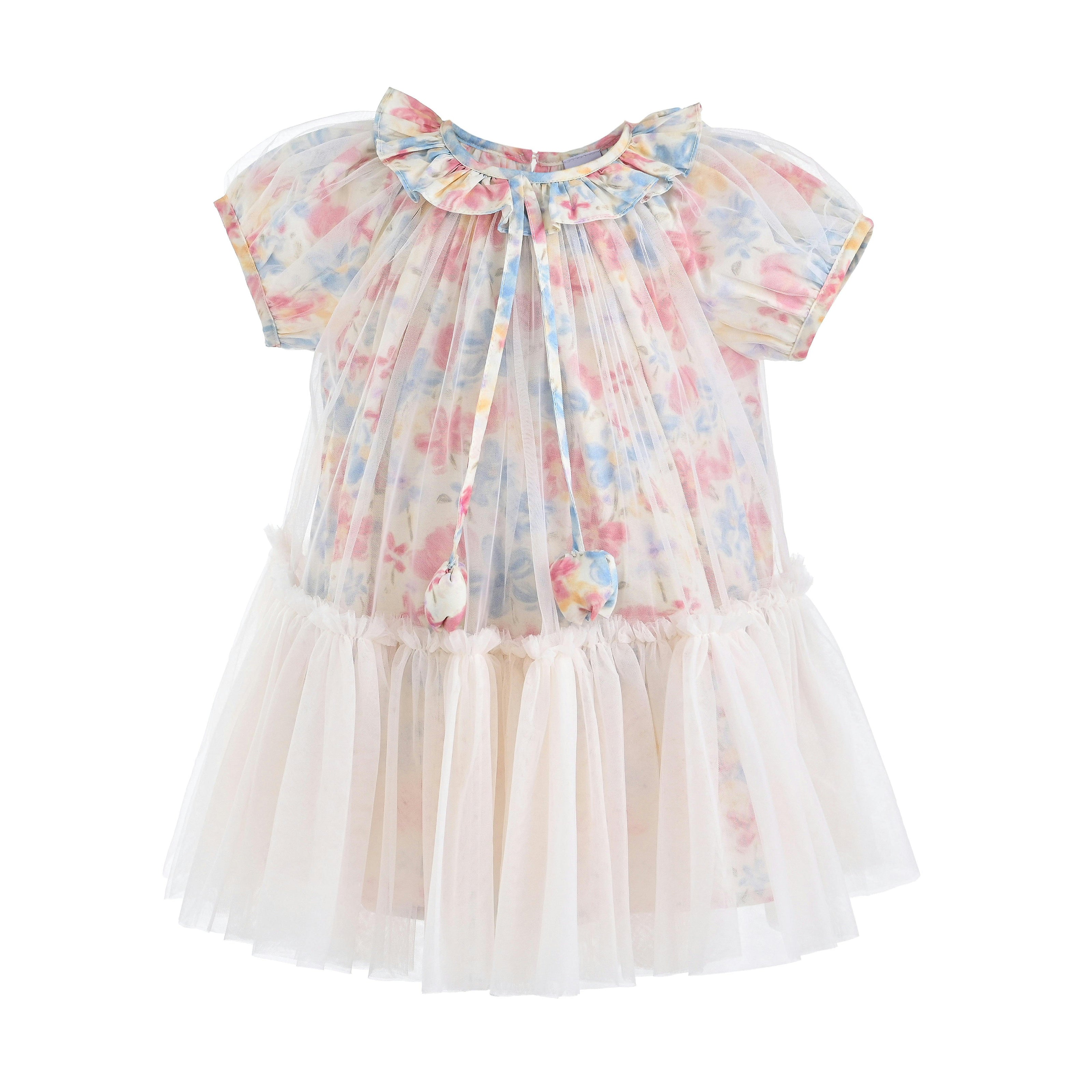 Pink Ayla Blossom Tulle Dress